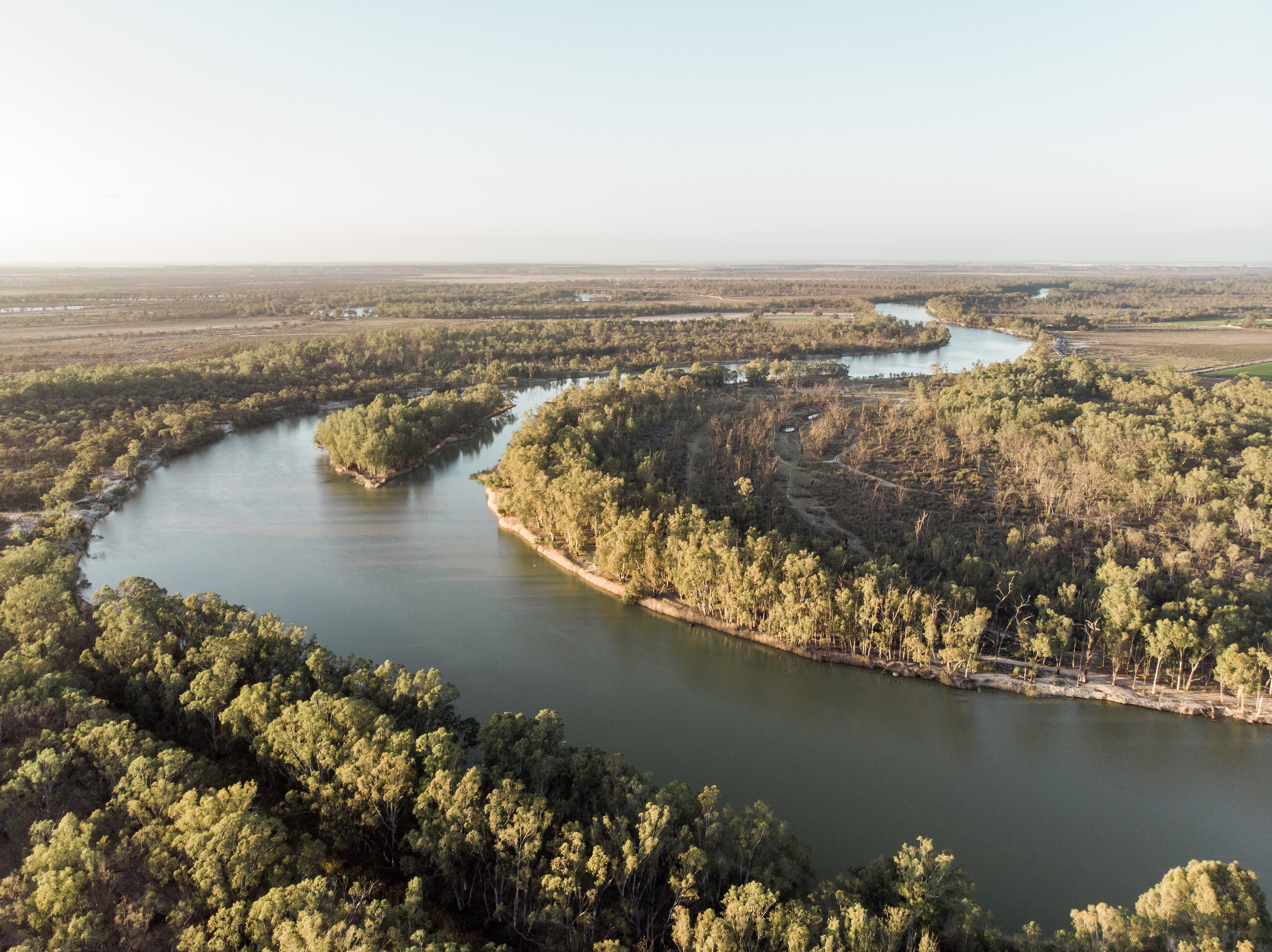 Drone view of Murray River